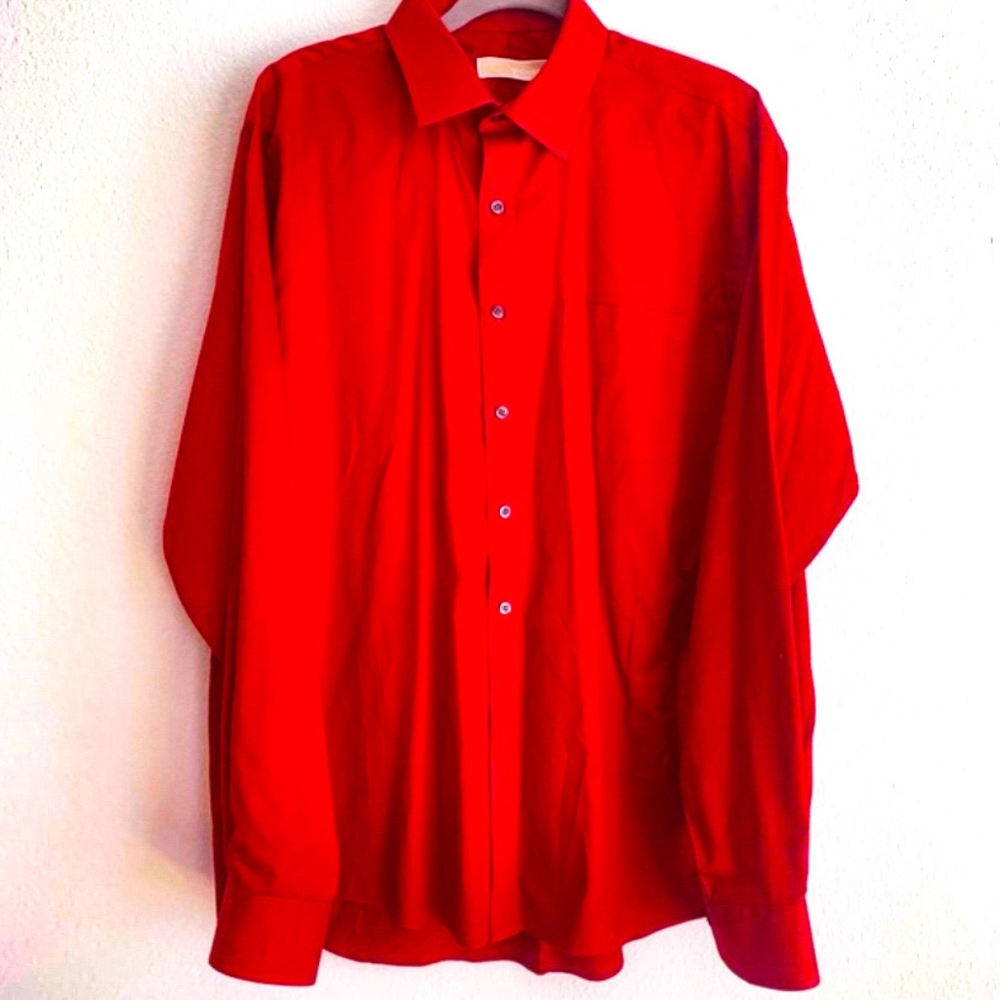 Michael Kors Burgundy Long Sleeve Button Shirt 36